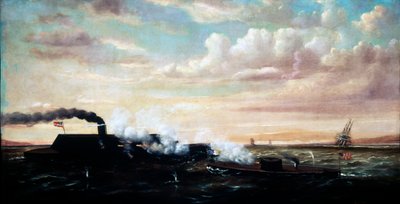 Battle of the Ironclads Monitor and Merrimac, March 9th, 1862, 1877 by William Torgerson